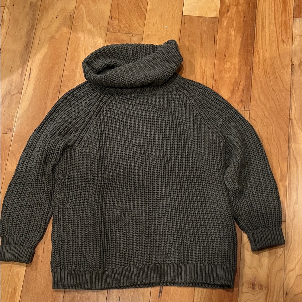 Talbots Dark Olive Turtleneck Sweater